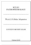 (Nightingale) SCI 225 Pathophysiology - Week 2 Cellular Adaptation - Content Review Exam