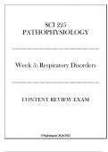 (Nightingale) SCI 225 Pathophysiology - Week 5 Respiratory Disorders - Content Review Exam