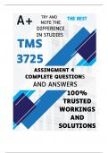 TMS3725 Assignment 4 COMPLETE ANSWERS) 2024 (238502) - DUE 29 August 2024