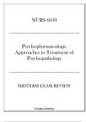 (WU) NURS 6630 - Psychopharmacologic Approaches to Treatment of Psychopathology - Midterm Exam