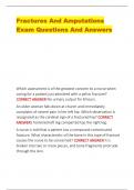 Fractures And Amputations  Exam Questions And Answers