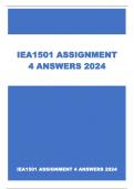 IEA1501 ASSIGNMENT4 ANSWERS 2024