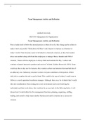 Week 4 Assignment   Team Managment Activity and Reflection Paper.docx     Team Management Activity and Reflection  Ashford University  MGT330: Management for Organizations  Team Management Activity and Reflection  Does a leader tend to follow the normal p