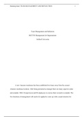 week4paper.docx     Team Management and Reflection  MGT330 Management for Organizations  Ashford University  A new Amazon warehouse has been established two hours away from the current Amazon warehouse location. After being promoted as manager there are m