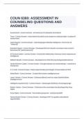 COUN 6360 ASSESSMENT IN COUNSELING QUESTIONS AND ANSWERS.