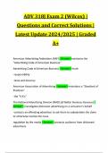 ADV 318J Exam 2 (Wilcox) | Questions and Correct Solutions | Latest Update 2024/2025 | Graded A+