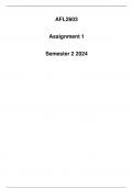 AFL2603 Assignment 1 Semester 2 2024 (Detailed solution)