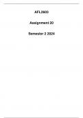 AFL2603 Assignment 20 Semester 2 2024 (Detailed solution)