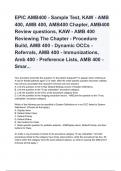 EPIC AMB400 - Sample Test, KAW - AMB 400, AMB 400, AMB400 Chapter, AMB400 Review questions, KAW - AMB 400 Reviewing The Chapter - Procedure Build, AMB 400 - Dynamic OCCs - Referrals, AMB 400 - Immunizations, Amb 400 - Preference Lists, AMB 400 - Smar... q