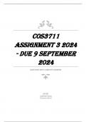 COS3711 ASSIGNMENT 3 2024 - DUE 9 SEPTEMBER 2024 QUESTIONS WITH COMPLETE ANSWERS