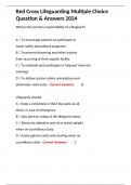 Red Cross Lifeguarding Multiple Choice  Question & Answers 2024 