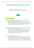 NR566 / NR 566 Week 2 Case Study & Discussion Questions (Latest 2021): Advanced Pharmacology for Care of the Family - Chamberlain