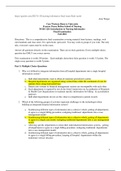 NR 599 Final Exam (Latest version 2020, scored A): Nursing Informatics for Advanced Practice: Chamberlain College of Nursing_Already Graded A