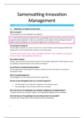 Samenvatting innovatie management