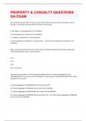 PROPERTY & CASUALTY QUESTIONS GA EXAM QUESTIONS & ANSWERS ALREADY PASSED