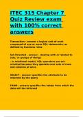 ITEC 315 Chapter 7 Quiz Review exam with 100- correct answers.