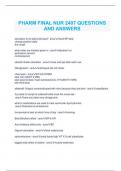 PHARM FINAL NUR 2407 QUESTIONS AND ANSWERS