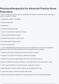 Pharmacotherapeutics for Advanced Practice Nurse Prescribers Newest Review Questions and Answers - Portage Learning (2024 / 2025) (Verified by Expert)