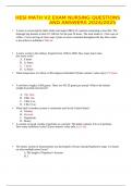 HESI MATH V2 EXAM NURSING QUESTIONS AND ANSWERS 2024/2025