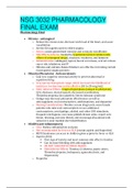 NSG 3032 PHARMACOLOGY FINAL EXAM | GRADED 