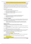 NUR 3029: Health Assessment Final Exam: Study Guide