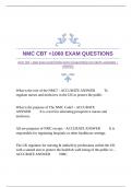 NMC CBT +1060 EXAM QUESTIONS WITH GUARANTEED ACCURATE ANSWERS |VERIFIED 