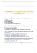 CPN PRACTICE TEST EXAMQUESTIONS AND ANSWERS