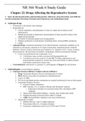 Summary Chamberlain College of Nursing - NR 566 week 6 complete study guide / NR566 Week 6 Study guide:Latest 2021