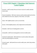 Econ 1150 Chapter 1 Questions And Answers Latest Update