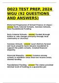 D023 TEST PREP, 2024 WGU (92 QUESTIONS AND ANSWERS)