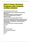 D075 IT Roles (Technical Positions) with complete verified solutions.