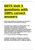 D075 Unit 3 questions with 100- correct answers