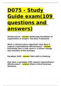 D075 - Study Guide exam(109 questions and answers).