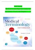 TEST BANK For Medical Terminology Get Connected, 3rd Edition, Verified Chapters 1 - 17, Complete Newest Version