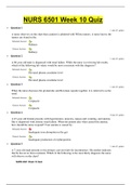 NURS 6501 Week 10 Quiz WITH ANSWERS ALREADY GRADED A