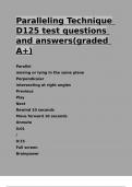 Paralleling Technique D125 test questions and answers(graded A+).