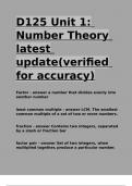 D125 Unit 1 Number Theory latest update(verified for accuracy).