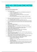 NSG 401 OB EXAM ONE NOTES