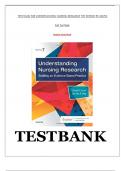 Test Bank for Understanding Nursing Research 7th Edition by Grove