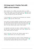 CA Smog Level 1 Practice Test with 100% correct Answers |Latest 2024/2025