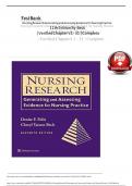 Test Bank - Nursing Research: Generating and Assessing Evidence for Nursing Practice, 11th Edition (Polit, 2021), Chapter 1-32 | All Chapters