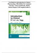 Test Bank for Introduction to Clinical Pharmacology 10th Edition Constance Visovsky Complete Chapters