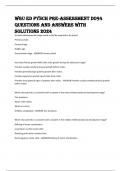 WGU ED PYSCH PRE-ASSESSMENT D094 QUESTIONS AND ANSWERS WITH SOLUTIONS 2024