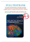 Test Bank For Neuroscience: Exploring the Brain, Enhanced Edition 4th Edition By Mark Bear; Barry Connors; Michael A. Paradiso|9781284211283| All Chapters 1-25| LATEST