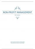 Samenvatting Non-profit management - Alles is aanwezig!