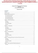 Instructor's Manual For Broadcast News Writing, Reporting, and Producing 6th Edition By Frank Barnas (All Chapters, 100% Original Verified, A+ Grade)