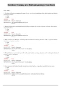 Nutrition Therapy and Pathophysiology Test Bank solution