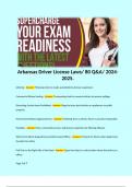 Arkansas Driver License Laws/ 80 Q&A/ 2024-2025.  