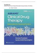 TEST BANK FOR  Abrams’ Clinical Drug Therapy: Rationales for Nursing Practice, 13th Edition by  Geralyn Frandsen Latest Edition 2024|2025