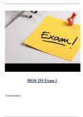 BIOS 255 Exam 1 - 4 ( Latest 2024 / 2025 ) Actual Questions and Answers 100% Correct